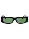 Versace Black Acetate Sunglasses In Black