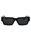 Versace Havana Acetate Sunglasses In Black
