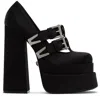 Versace Medusa Aevitas Satin Platform Pumps In 1b00p Black Palladiu