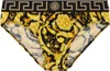 Versace Black & Gold Barocco Briefs In 5b010-black+print