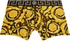 Versace Baroque Print Silk Loungewear Shorts In 5b010-black+print