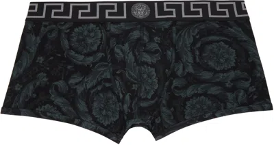 Versace Black & Gray Barocco Boxer Briefs