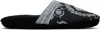 Versace Black & Gray 'i Heart Baroque' Slippers In 5b780-black+black
