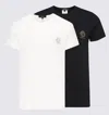 Versace Pack Of Two Medusa-print Cotton-blend T-shirts In White