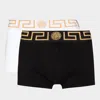 Versace Black And White Cotton Greca Boxers