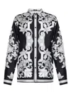 Versace Reversible Black Jacket With Baroque Print In Black