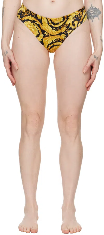VERSACE BLACK & YELLOW BAROCCO BRIEFS