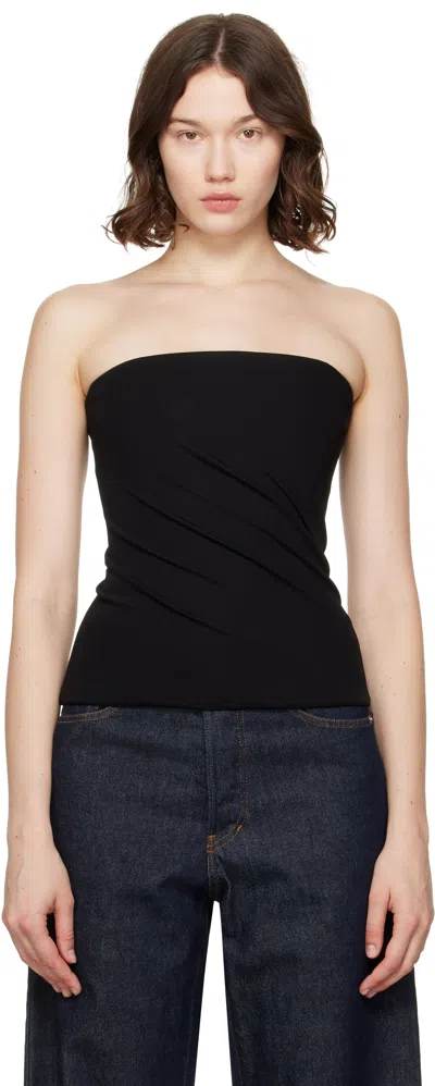 Versace Black Bare Shoulders Top