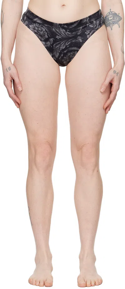Versace Black Barocco Briefs In 5bc10-black