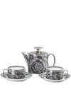 VERSACE BLACK BAROCCO HAZE PORCELAIN TEA SET