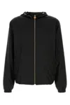 Versace Black Barocco Jacquard Windbreaker Jacket In Black