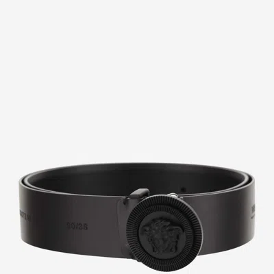 VERSACE BLACK BIGGIE MEDUSA BELT