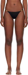 Versace Black Bikini Bottom In Black