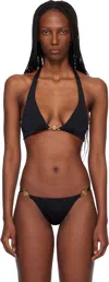 Versace Black Bikini Top In Black