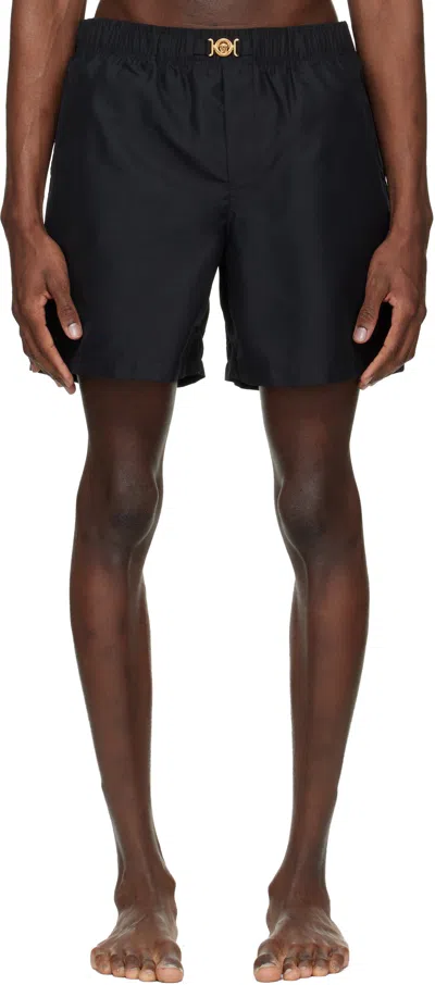 Versace Black Board Swim Shorts
