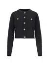 Versace Black Cardigan With Jewel Buttons