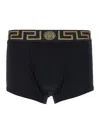 Versace Black Briefs With Elastic Waist With Medusa Print In Black