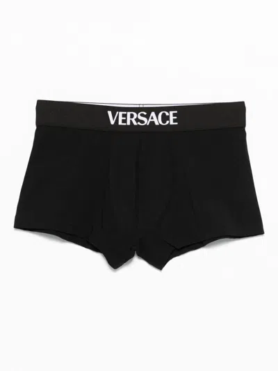 Versace Black Boxers With Elastic Waistband