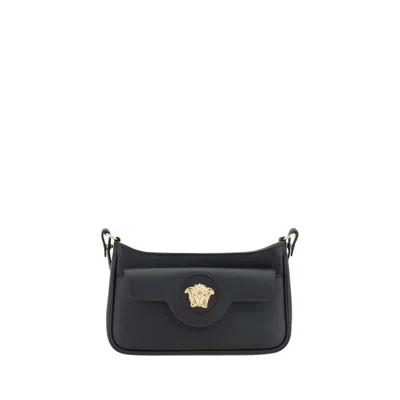 Versace Black Calf Leather Bos Taurus Shoulder Bag