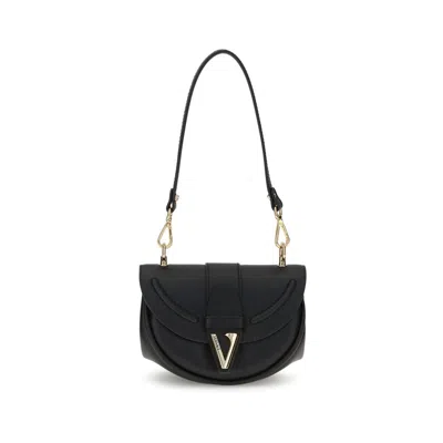 Versace Black Calf Leather Bos Taurus Shoulder Bag