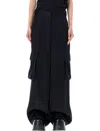Versace Woman Black Trousers In Black
