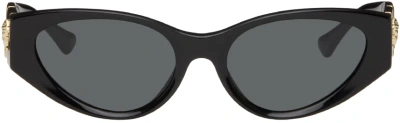 Versace Black Cat-eye Sunglasses In Gb1/87 Black
