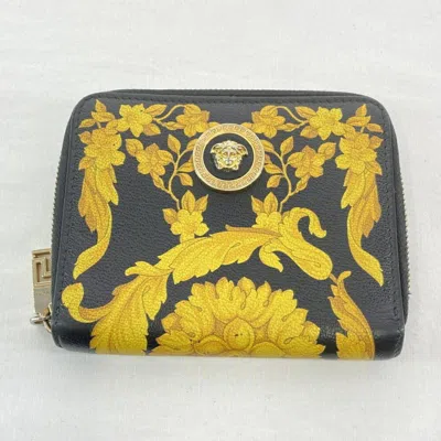 Pre-owned Versace Black Coin Purse/coin Case ()