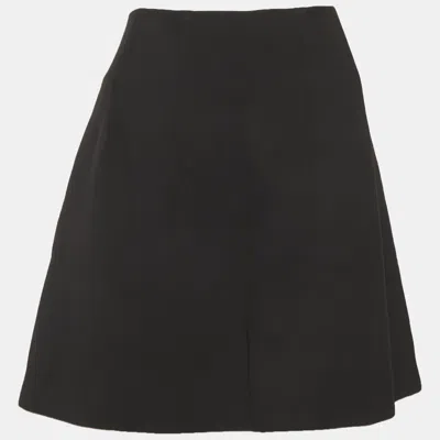 Pre-owned Versace Black Cotton Blend High Rise Shorts L