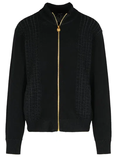 Versace Black Cotton Blend Sweater