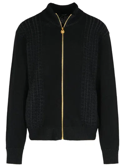 Versace Black Cotton Blend Sweater