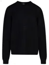 Versace Silk And Cotton Blend Sweater In Black