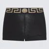 Versace Black Cotton Boxer In Black