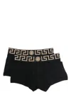 Versace Black Briefs With Elastic Waist With Medusa Print In Black