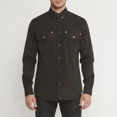 Pre-owned Versace Black Cotton Button Down Long Sleeve Shirt Xs