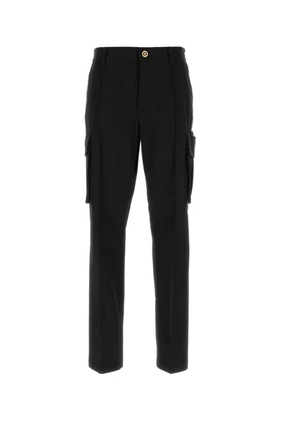 Versace Black Cotton Cargo Pant