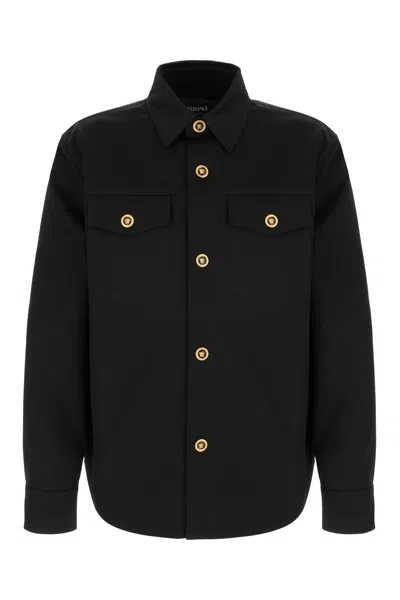 VERSACE BLACK COTTON JACKET
