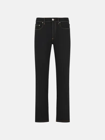 Versace Black Cotton Jeans