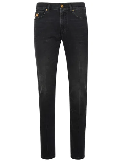 Versace Black Cotton Jeans