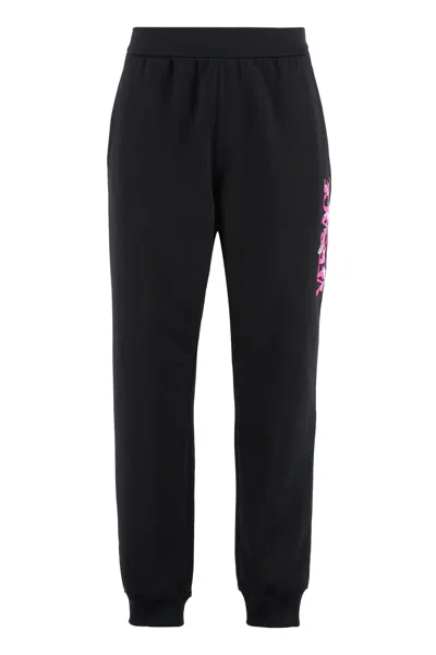Versace Black Cotton Joggers