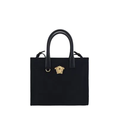Versace Black Cotton Shoulder Women's Bag