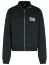 Versace Logo-patch Sweatshirt In Black