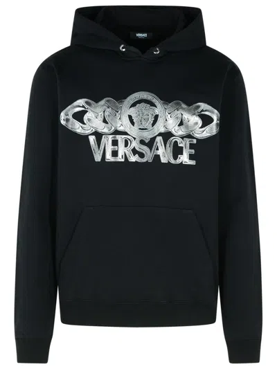 VERSACE VERSACE BLACK COTTON SWEATSHIRT