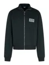 Versace Logo-patch Sweatshirt In Black
