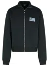 Versace Logo-patch Sweatshirt In Black