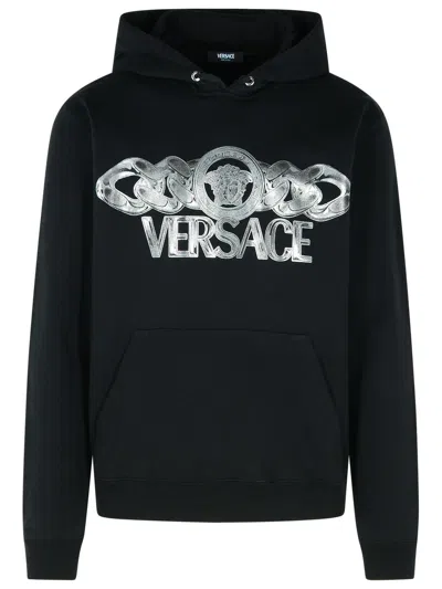 Versace Black Cotton Sweatshirt Men