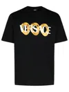 Versace Men's Cotton Crew-neck T-shirt In Black