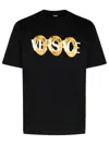 Versace Men's Cotton Crew-neck T-shirt In Black