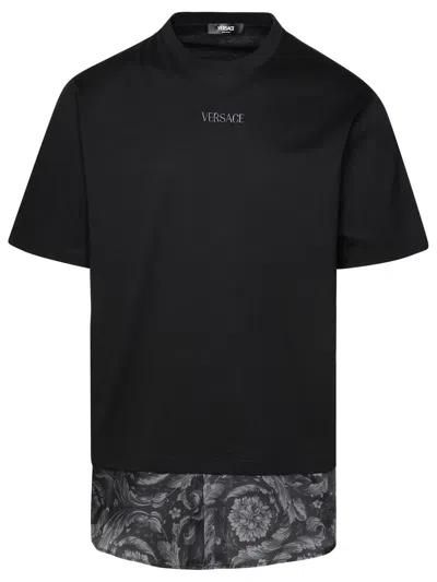 Versace Black Cotton T-shirt