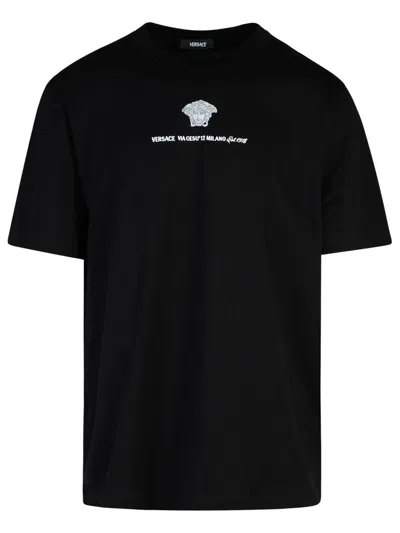 Versace Black Cotton T-shirt