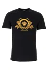 VERSACE BLACK COTTON T-SHIRT